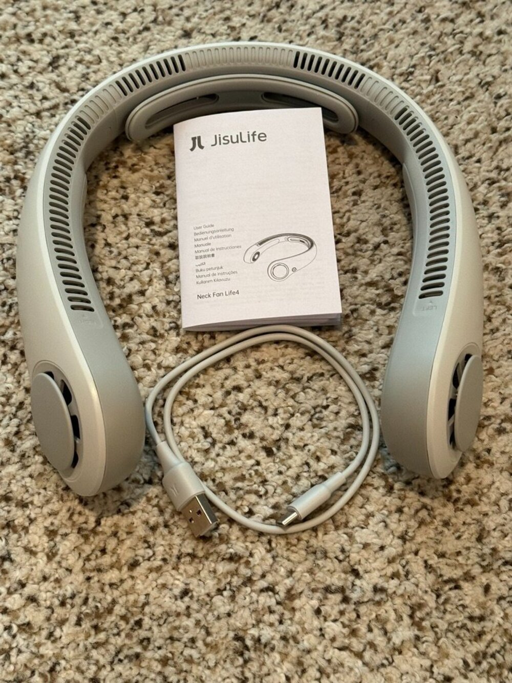 NIB JisuLife | Portable Neck Fan Life4 | White/Grey